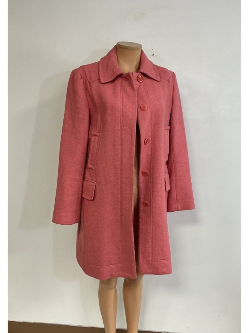 Ann Taylor Pink Wool Coat Jacket Womens 6